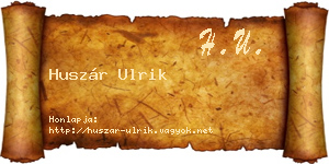 Huszár Ulrik névjegykártya